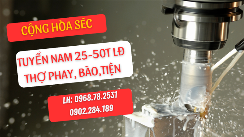 Cộng Hòa Séc Tuyển Nam Lao Động Có Tay Nghề Cơ Khí Tiện Phay Bào